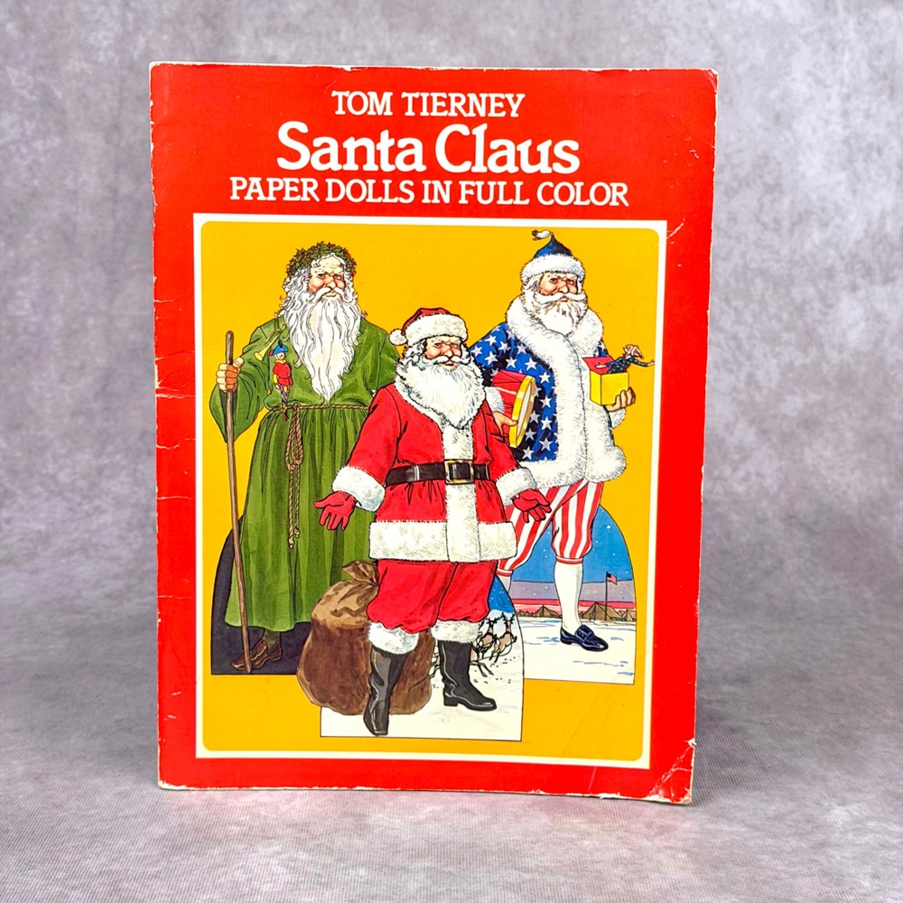 Tom Tierney Santa Claus Vintage Paper Dolls In Full Color 1983 Dover Publication